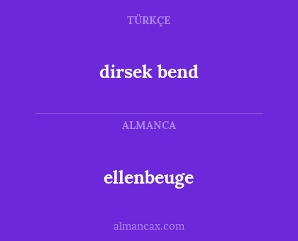 dirsek bend - ellenbeuge