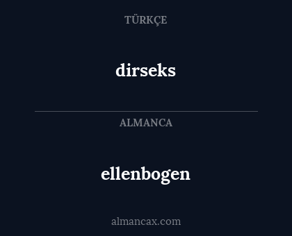 dirseks - ellenbogen