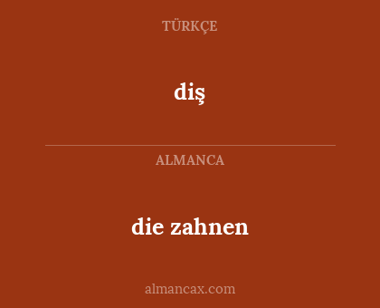 die zahnen - diş