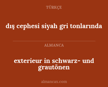 exterieur in schwarz- und grautönen - dış cephesi siyah gri tonlarında