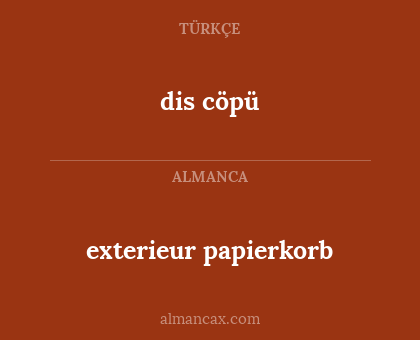 dis cöpü - exterieur papierkorb