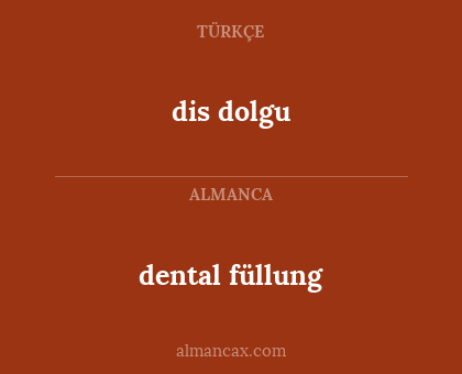 dental füllung - dis dolgu