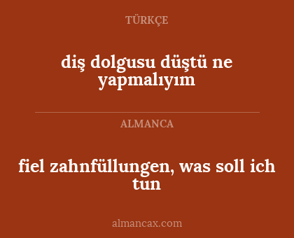 diş dolgusu düştü ne yapmalıyım - fiel zahnfüllungen, was soll ich tun