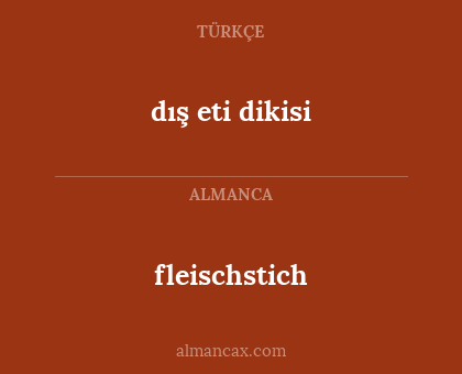 fleischstich - dış eti dikisi