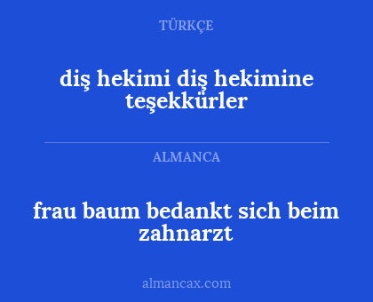 diş hekimi diş hekimine teşekkürler - frau baum bedankt sich beim zahnarzt