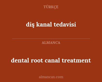 dental root canal treatment - diş kanal tedavisi
