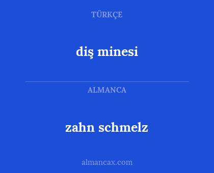diş minesi - zahn schmelz