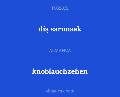 knoblauchzehen - diş sarımsak