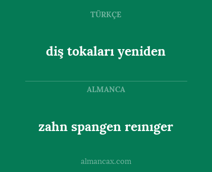 zahn spangen reınıger - diş tokaları yeniden