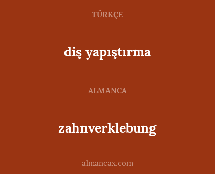 zahnverklebung - diş yapıştırma