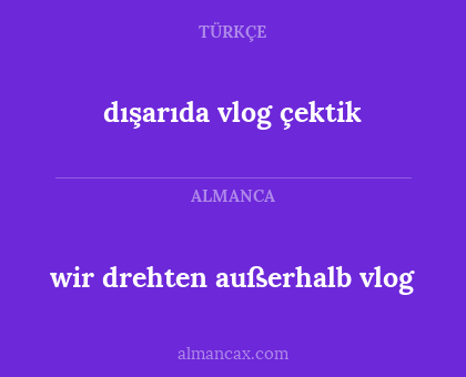 dışarıda vlog çektik - wir drehten außerhalb vlog