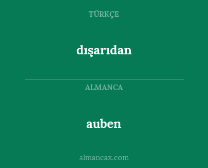 dışarıdan - auben