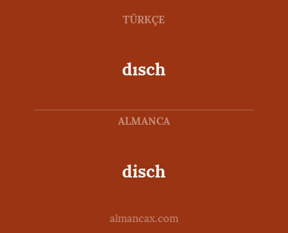 dısch - disch