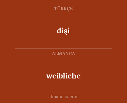 dişi - weibliche