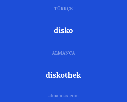 disko - diskothek