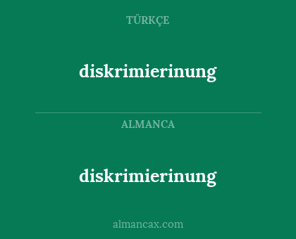 diskrimierinung - diskrimierinung