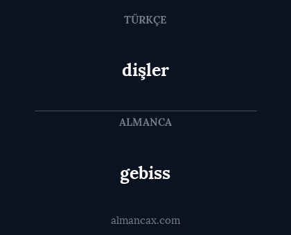 dişler - gebiss
