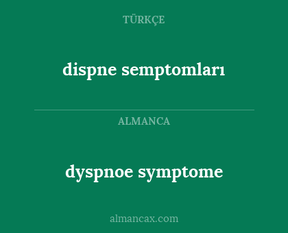 dyspnoe symptome - dispne semptomları