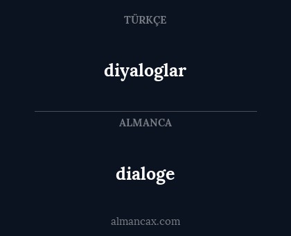 diyaloglar - dialoge