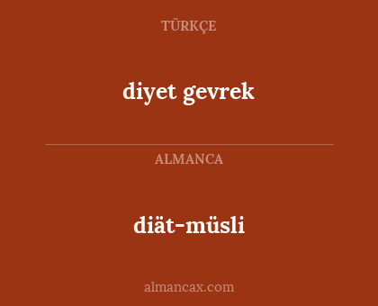 diät-müsli - diyet gevrek