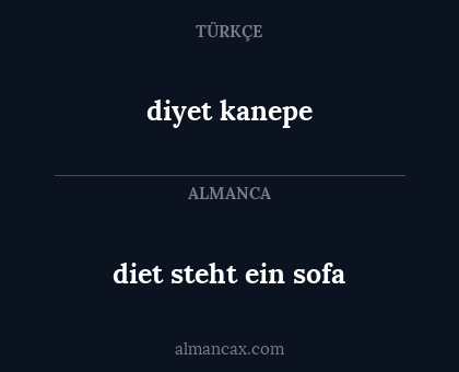 diet steht ein sofa - diyet kanepe