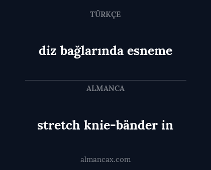 stretch knie-bänder in - diz bağlarında esneme