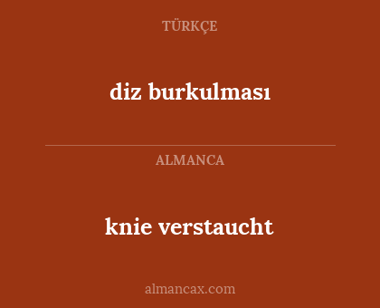 knie verstaucht - diz burkulması
