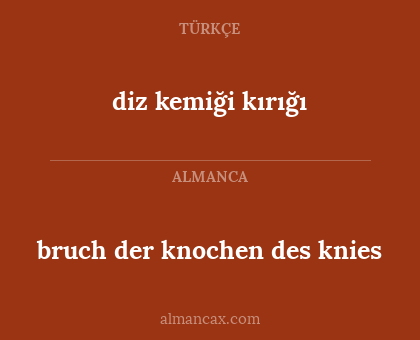 diz kemiği kırığı - bruch der knochen des knies
