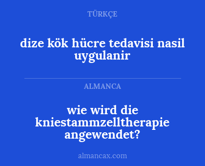 dize kök hücre tedavisi nasil uygulanir - wie wird die kniestammzelltherapie angewendet?