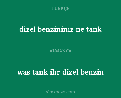 was tank ihr dizel benzin - dizel benzininiz ne tank