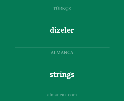 strings - dizeler