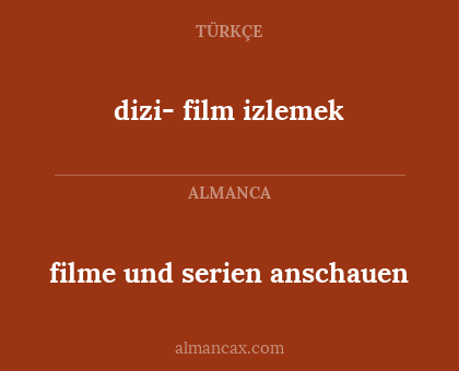 filme und serien anschauen - dizi- film izlemek