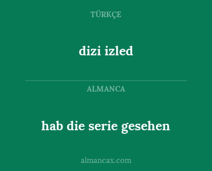 dizi izled - hab die serie gesehen