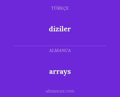 arrays - diziler