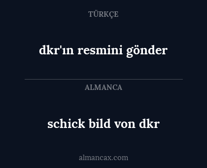schick bild von dkr - dkr'ın resmini gönder