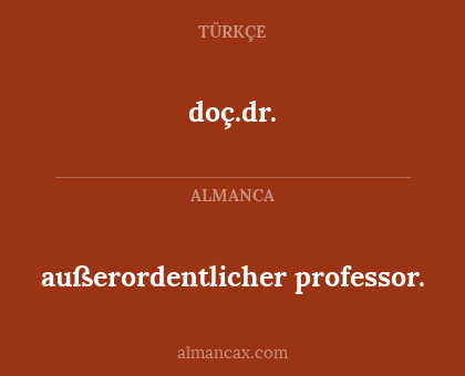 doç.dr. - außerordentlicher professor.