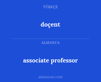 associate professor - doçent