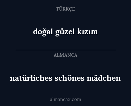 doğal güzel kızım - natürliches schönes mädchen