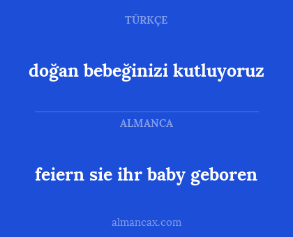 doğan bebeğinizi kutluyoruz - feiern sie ihr baby geboren