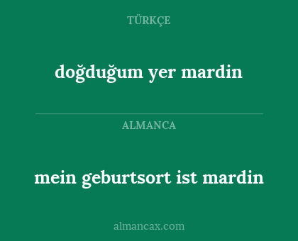 doğduğum yer mardin - mein geburtsort ist mardin