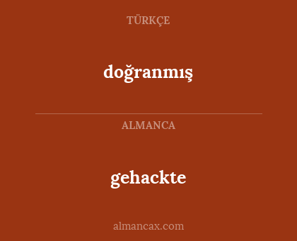 doğranmış - gehackte