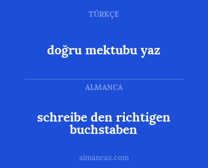 doğru mektubu yaz - schreibe den richtigen buchstaben