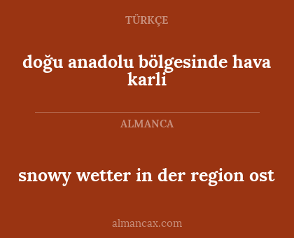 doğu anadolu bölgesinde hava karli - snowy wetter in der region ost