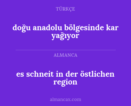 es schneit in der östlichen region - doğu anadolu bölgesinde kar yağıyor