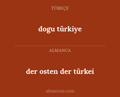 der osten der türkei - dogu türkiye