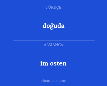 im osten - doğuda