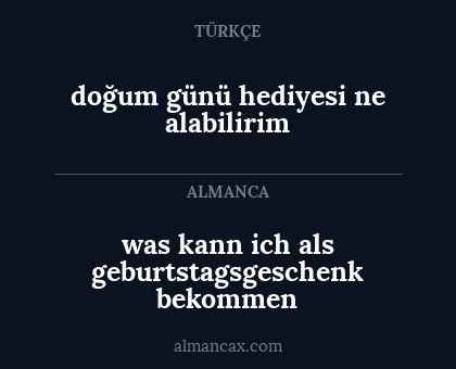 doğum günü hediyesi ne alabilirim - was kann ich als geburtstagsgeschenk bekommen