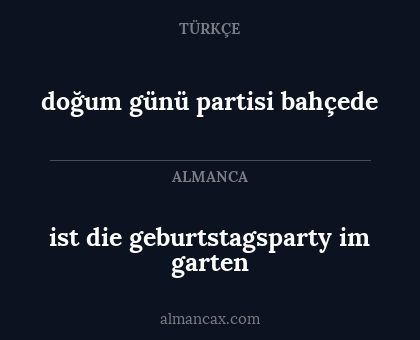 doğum günü partisi bahçede - ist die geburtstagsparty im garten