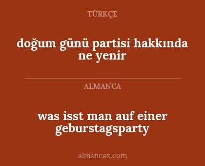 doğum günü partisi hakkında ne yenir - was isst man auf einer geburstagsparty