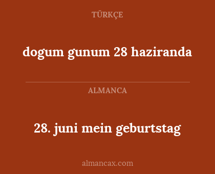 28. juni mein geburtstag - dogum gunum 28 haziranda